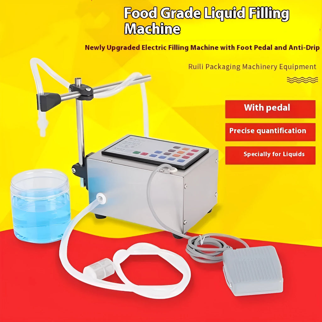 CNC automatic quantitative liquid filling machine with digital display and control panel