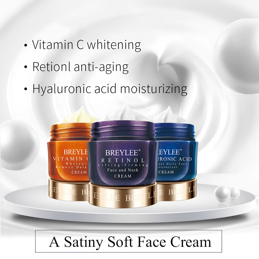 Nourishing Bo Uric Acid eye cream 40g in blue, orange, and purple variants