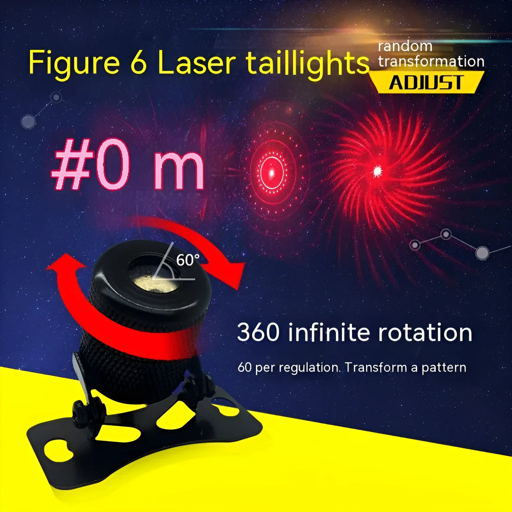 Universal vehicle laser fog lamp with aluminium housing for anti-collision warning.