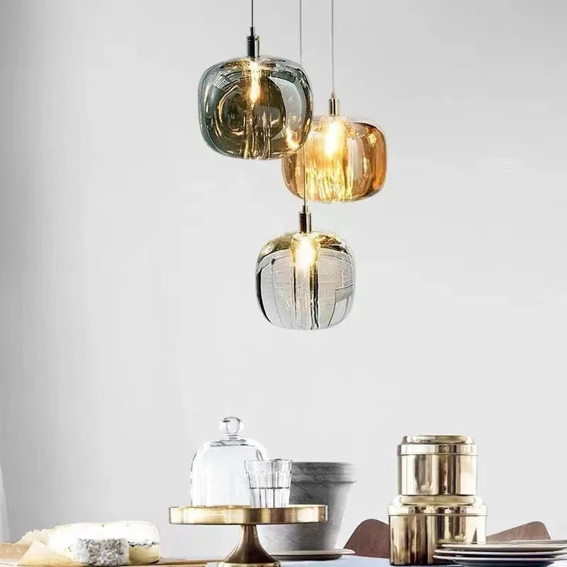 Postmodern crystal chandelier with clear warm light, suitable for corridor or bedroom, 220V