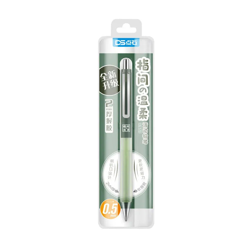 Dianshi 0.5mm plastic mechanical pencil with soft grip on card packing