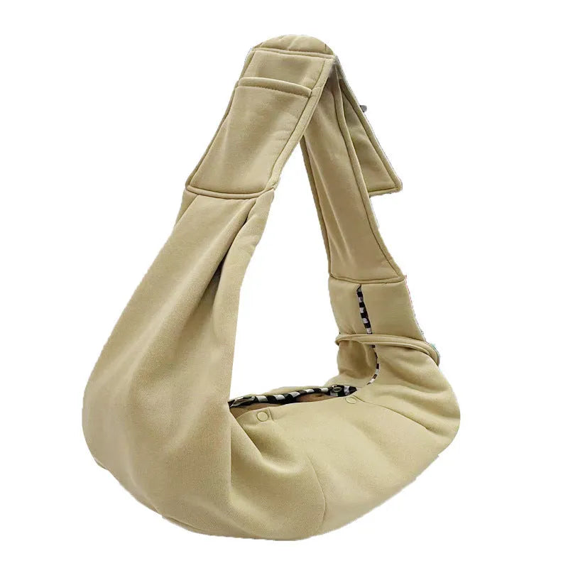 Adjustable shoulder strap dog pet bag in soft polyester material for dogs under 7.5kg