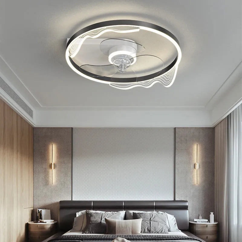 Simple modern Nordic style LED ceiling light for a children's room with iron body.