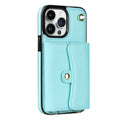 Crossbody faux leather iPhone phone case with card holder and shoulder strap, shown in black, rose gold, mint green, red, coffee and purple