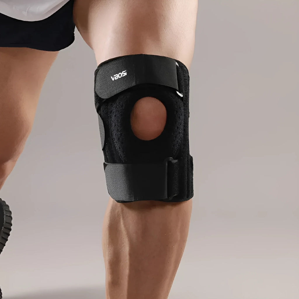 Black silicone non-slip knee pad for outdoor sports, average size, single pack