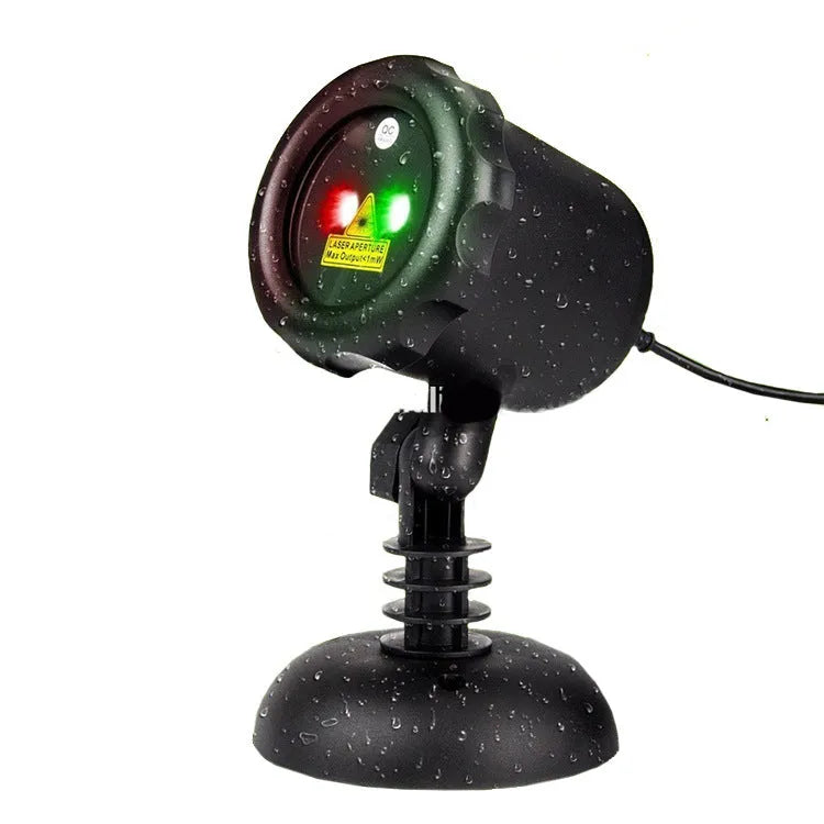Christmas laser projector with remote, red and green firefly light, 30x30 ft coverage, IP65 outdoor use