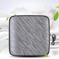 Car heating square cushion in black, approximately 45x45 cm, with USB cable and switch.