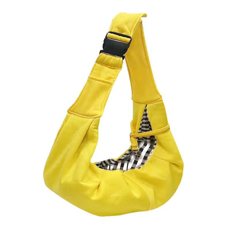 Adjustable shoulder strap dog pet bag in soft polyester material for dogs under 7.5kg