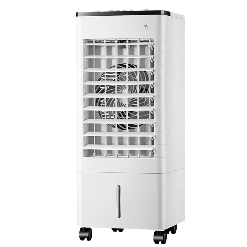 Household refrigeration fan with voice remote control, cold water cooling, white model