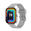Custom dial smart watch with Bluetooth calling and 1.69 inch IPS display on wrist showing pink mesh silicone strap