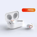 TWS in-ear Bluetooth headset with 10m range, available in colours including black, white, pink, and green