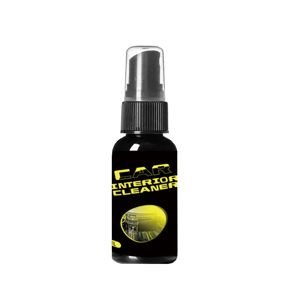 Car interior cleaner nozzle bottle in 30ml and 100ml sizes, dimensions 10x3cm and 171x37mm