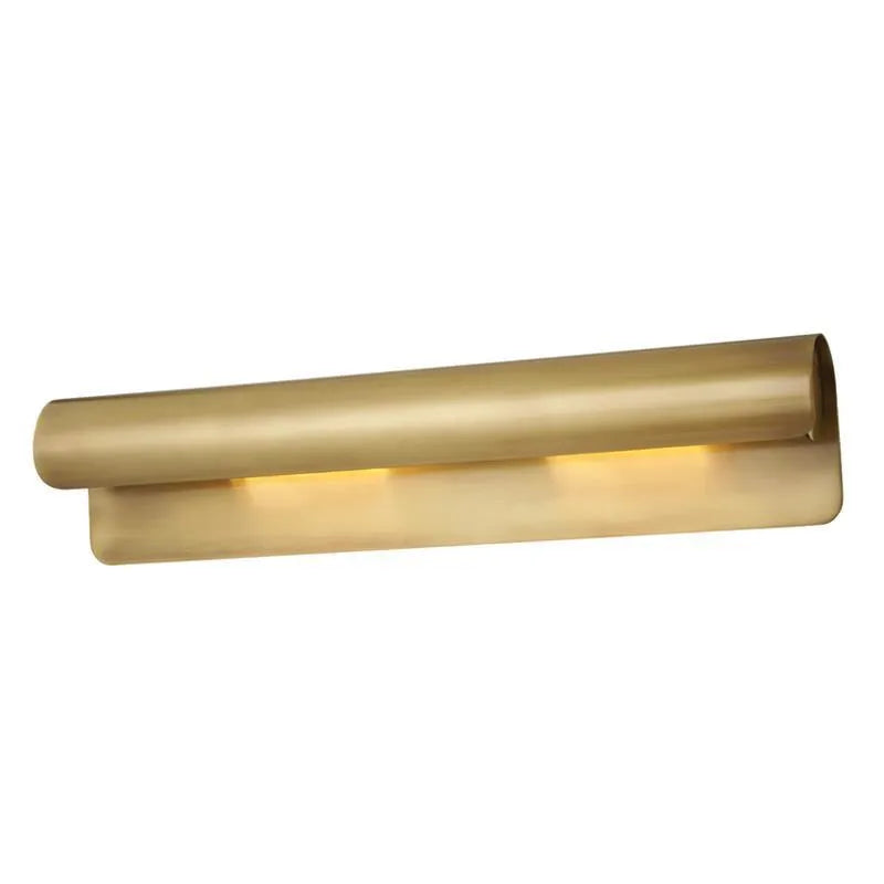 Modern simple copper wall lamp with warm light, 26cm or 50cm length, low voltage