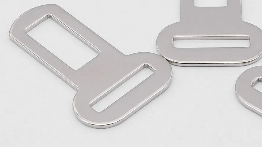 26mm silvery metal pet safety buckle for leash and car restraint connections
