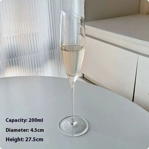 Clear glass champagne goblet in one of seven design styles including flute and tulip.