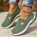Women's low-top casual mesh shoes with a T-strap, round toe, and soft PVC sole in various solid colours.