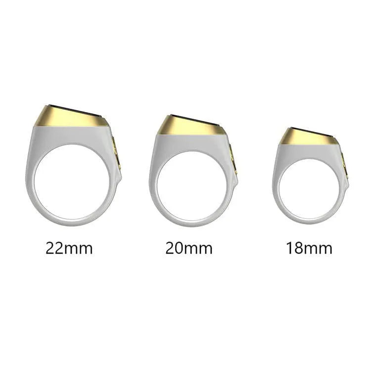 Zikr1 Tasbih smart ring with OLED display and metal casing in multiple colours