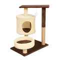 Wooden cat climbing frame 40x60x75cm in Coffee or Gray, simple indoor cat tree
