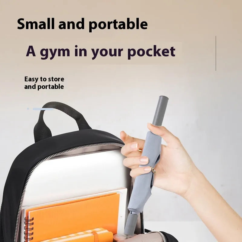 Yoga multi-function stretching tool for back, shoulder, and hip flexibility, in grey or pink finish.