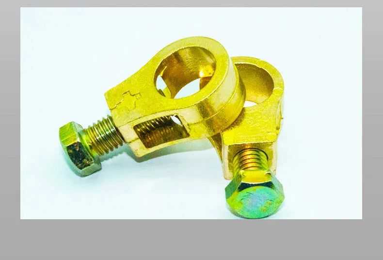 Pure copper car battery clamp with patented connection design