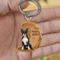 Cartoon dog angel wings acrylic keychain pendant in 80 colour options, single pack