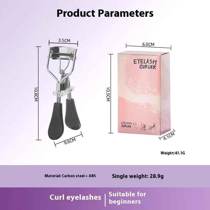 A4 manual eyelash curler with ribbon comb in choice of six colours including black, pink and purple