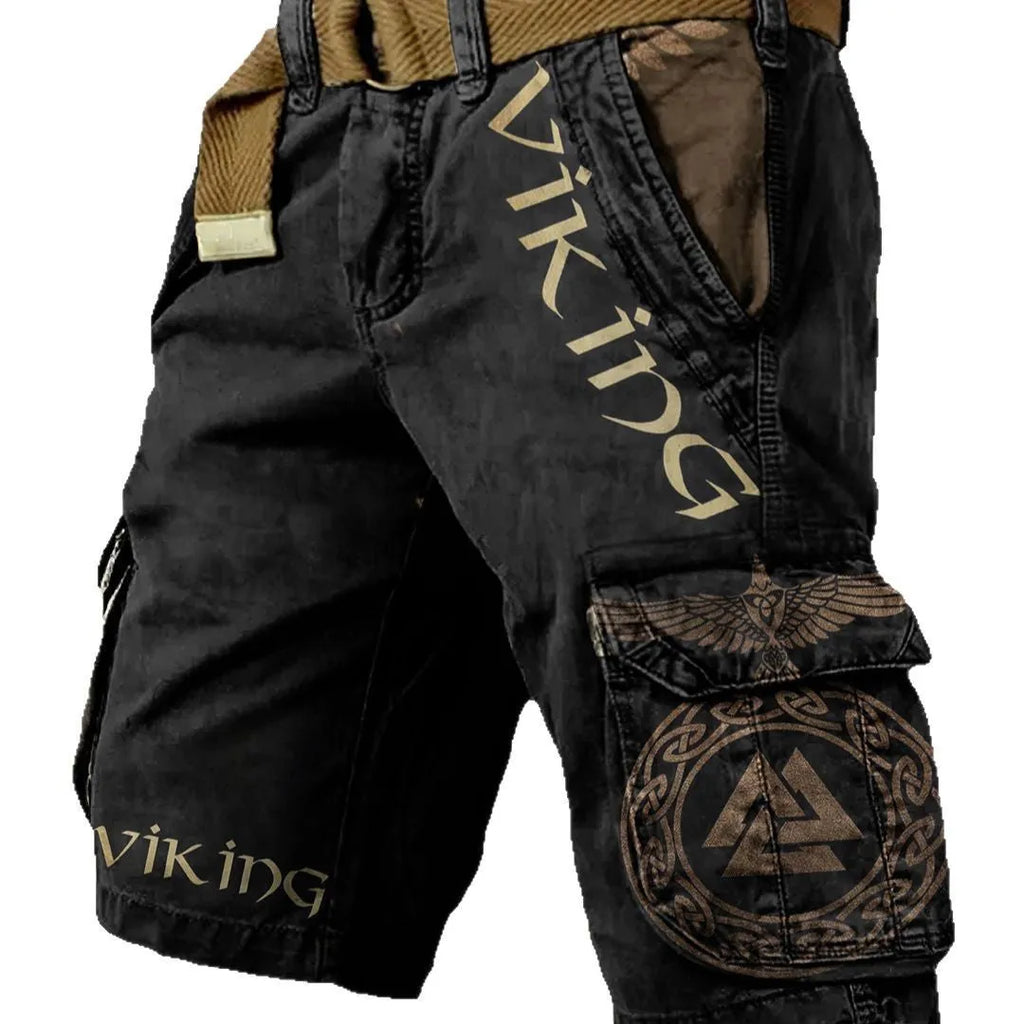 Men's 3D digitally printed shorts with zipper closure in polyester fabric