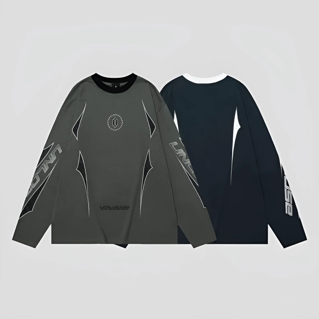 Men's grey cotton loose fit drop shoulder sweatshirt with letter print on front