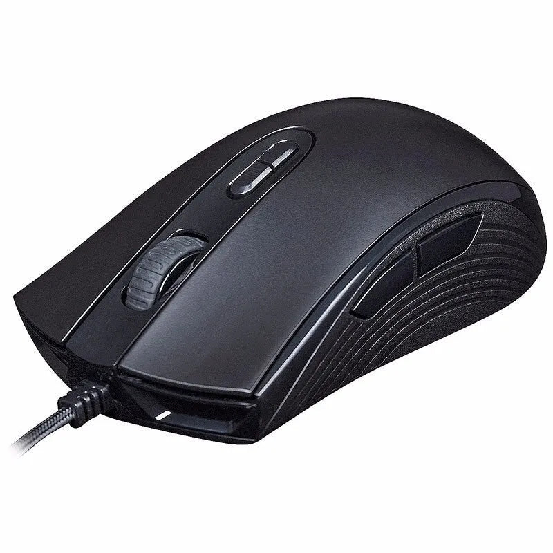 Pulsefirecore wired gaming mouse with RGB lighting in black or pink colour