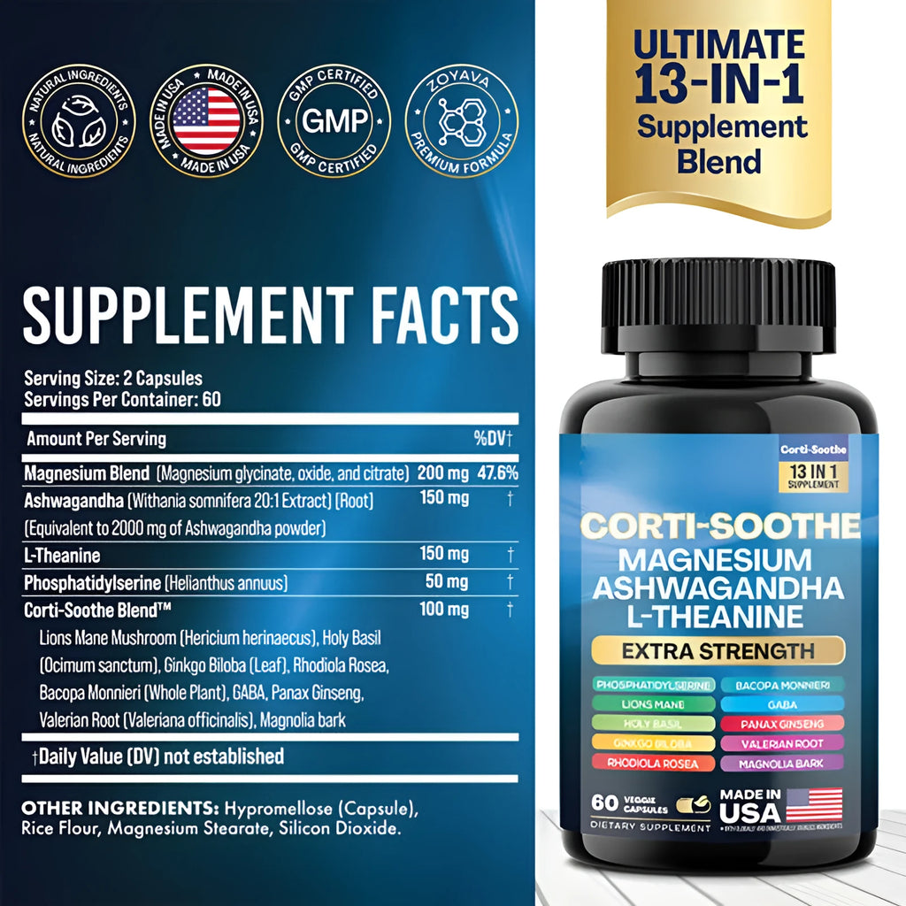 Bottle of South African drunken eggplant magnesium capsules containing 60 vegetable extract supplements