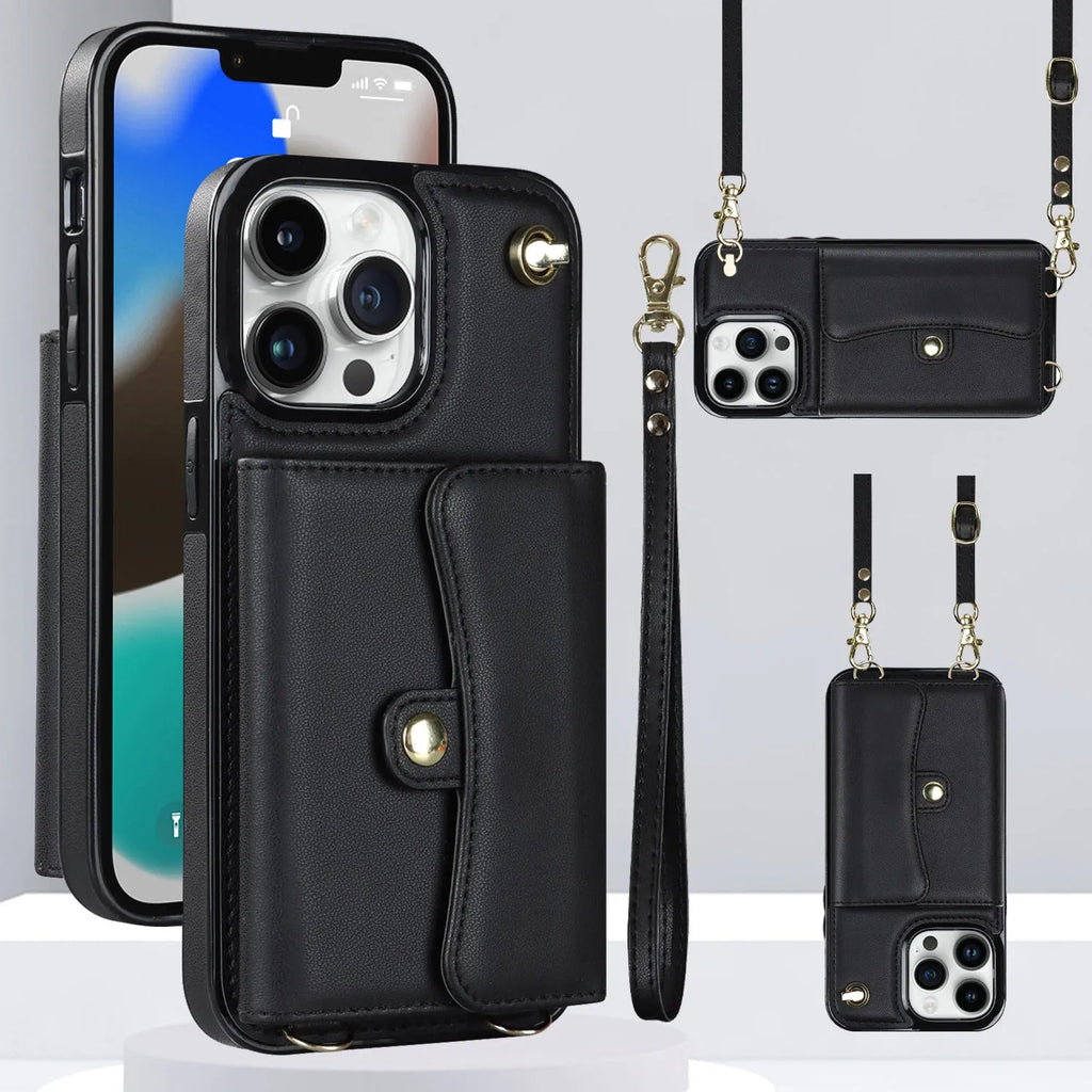 Crossbody TPU leather phone case for Samsung A13 4G 5G in mint green with card slots and strap