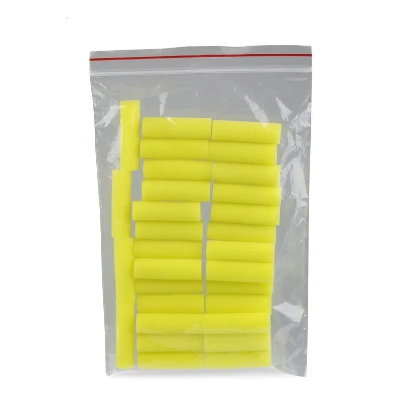 Yellow inorganic glue sponge mop for table tennis racket cleaning, 30-pack