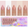 Removable seamless nail stickers in nude colours 01 to 08 for women