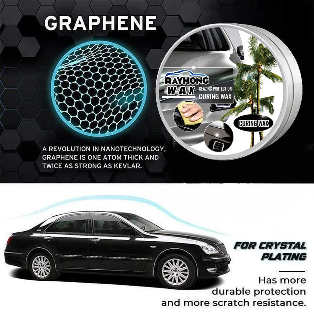 Car coating wax kit showing 100g tin and sponge applicator for vehicle paint protection