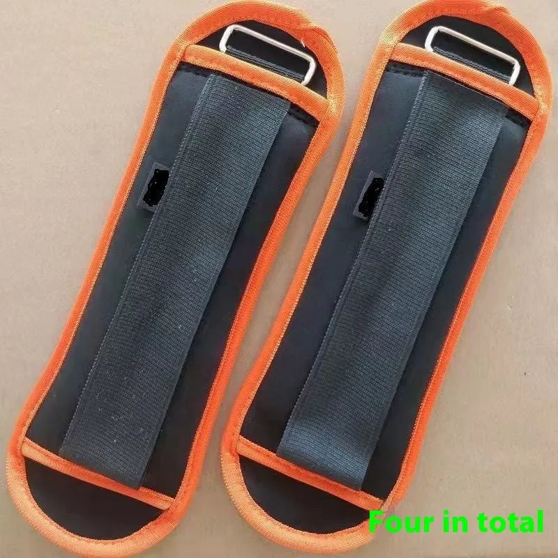 Steel sand weighted leggings for hands and legs, available in 1kg 2kg 3kg, colours black, black orange, black blue.