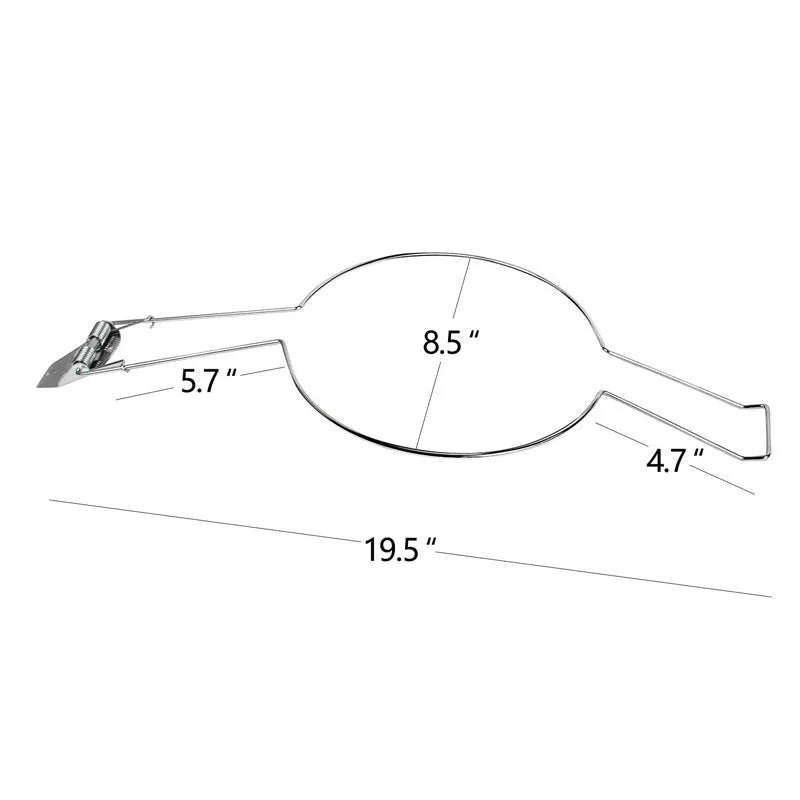 Brown chrome-plated metal hat stand designed for installation inside a car.