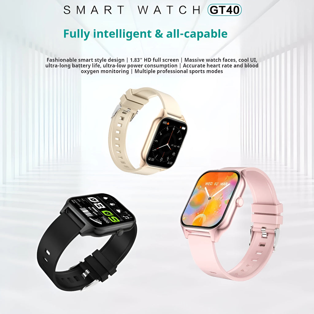 Multi-sport mode watch with alloy case, 12mm thick, available in rose gold, black, silver, or gold, gift box packaging