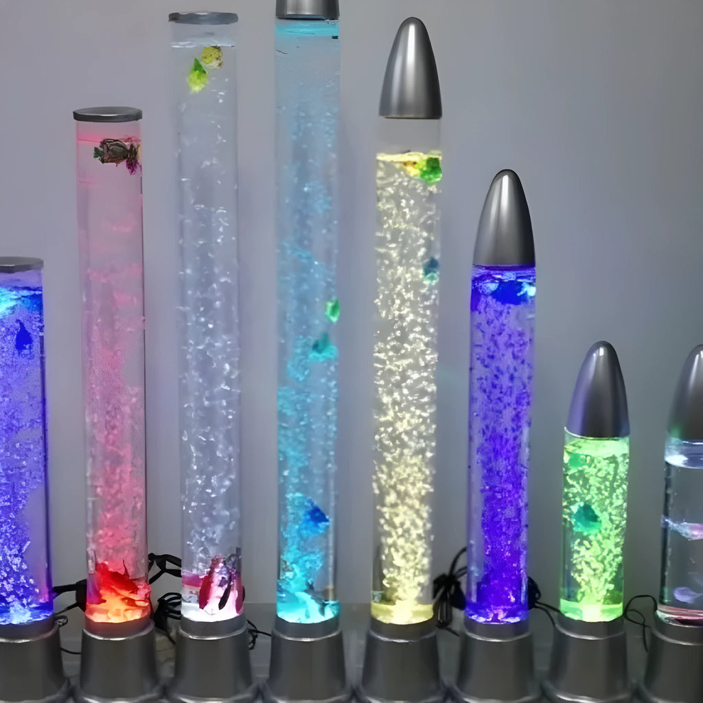 Jellyfish water column lamp USB power 88cm tall creative ornament on shelf