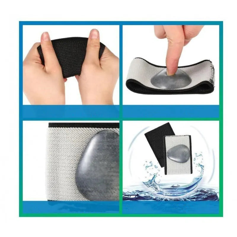 Flat foot support bandage with elastic arch support and heart pad design in PU material