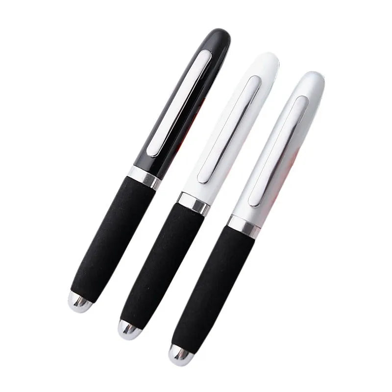 EVA metal cap mini ballpoint pen with 1.0mm tip shown in silver, dimensions 112mm by 12mm.
