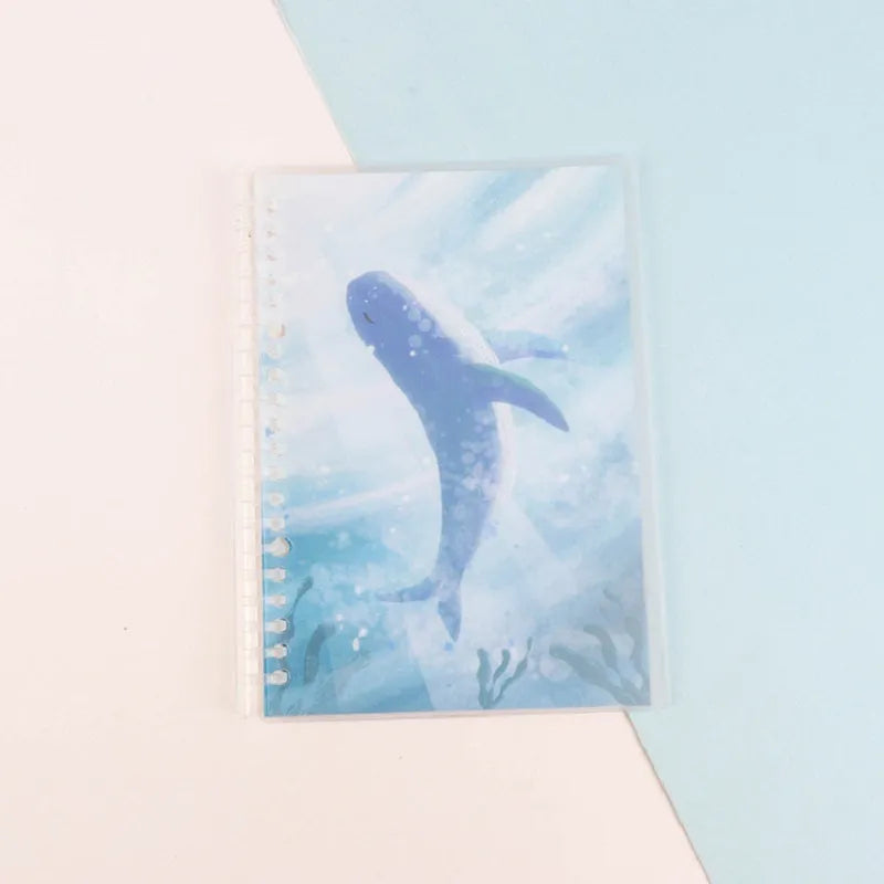Animal-themed hardback notebook with ring binder in A5 or B5 size