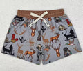 Boys' straight-leg casual shorts in a polyester fabric for summer sports and play.