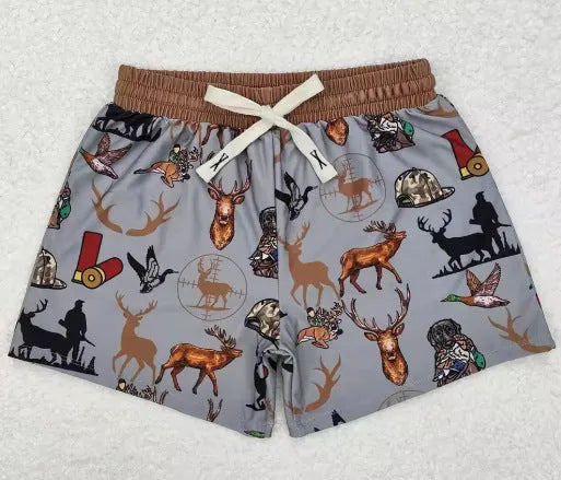 Boys' straight-leg casual shorts in a polyester fabric for summer sports and play.