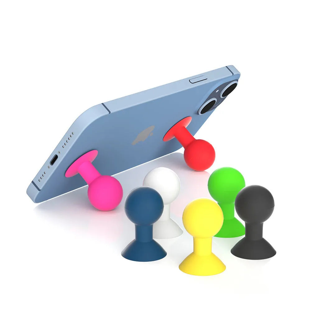 Creative solid colour silicone octopus ball mobile phone holder on desk