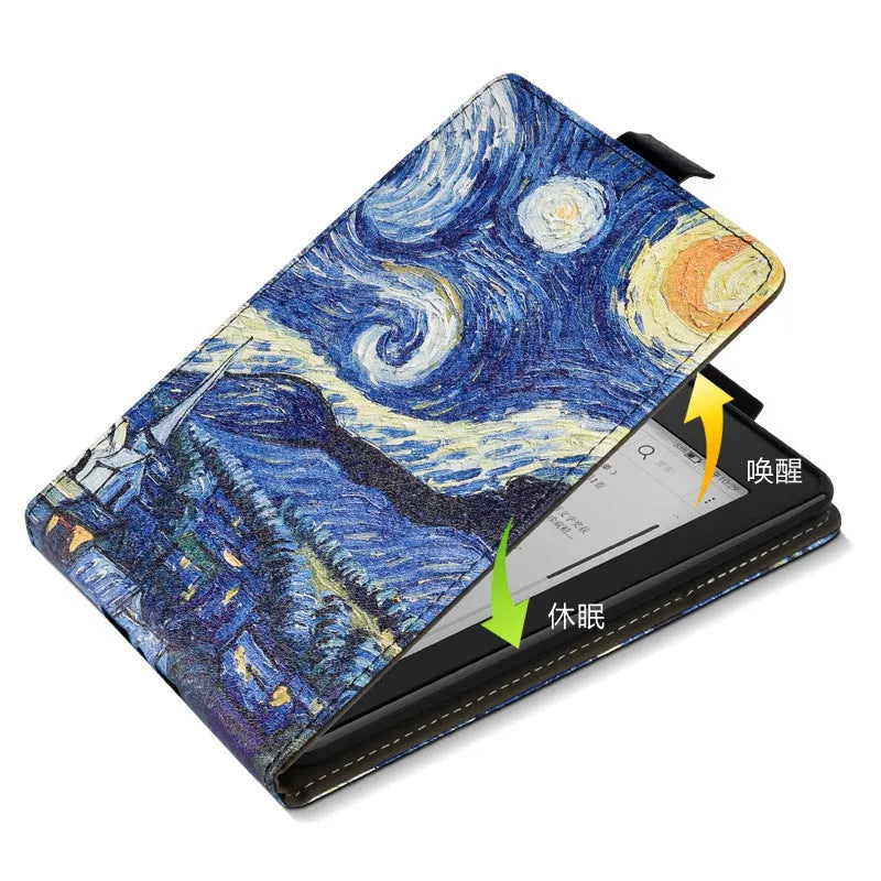 Handheld TPU protective case for a 6-inch Kindle Paperwhite in an embossed design with bracket elements.