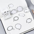 Momo Original black and white bubbles design boxed sticker set with 45 pieces for hand account book decoration