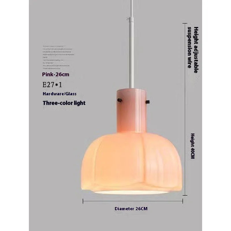 Medieval retro-style glass bud chandelier pendant light with a choice of six colours.