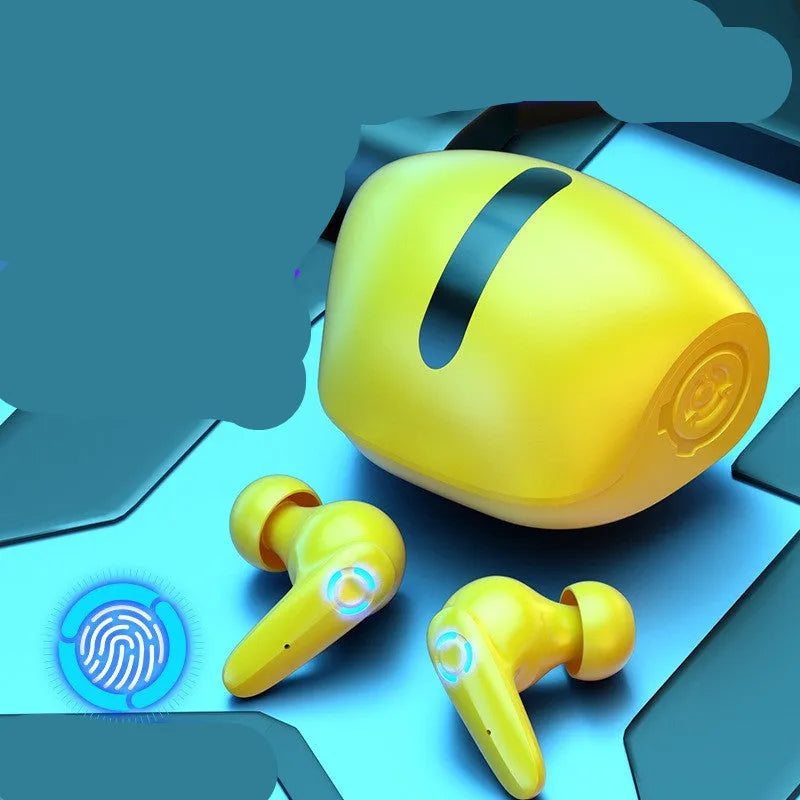 TWS wireless gaming headset in black, white, or yellow colours with Bluetooth 5.2 connectivity