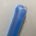 Portable inflatable folding USB LED lamp in army green, 65cm size, on a camping table.
