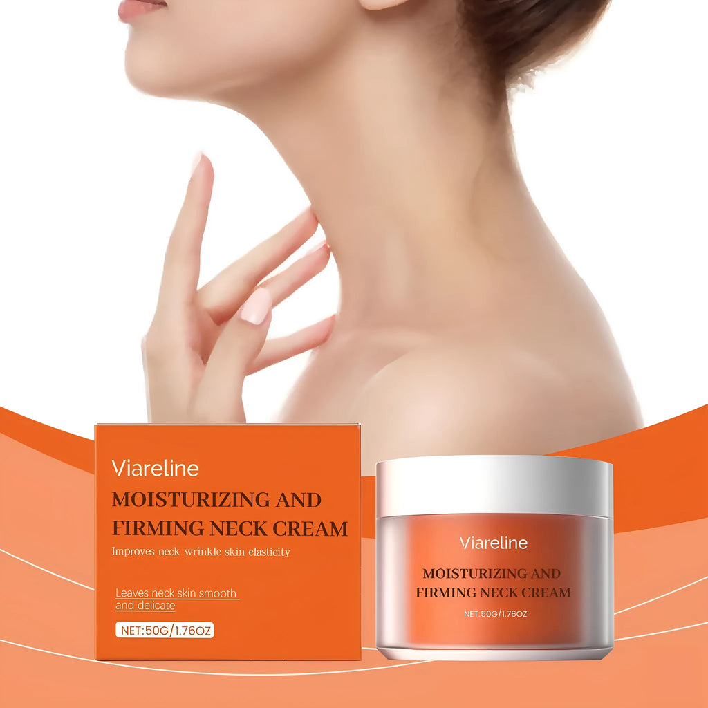 50g neck contour moisturising cream in 6.3cm compact jar packaging